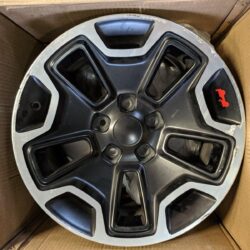Genuine Mopar 17" Rubicon Wheel - Semi Gloss Black with Machined Accents